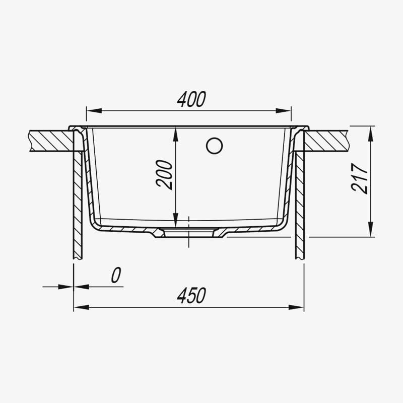 Мойка Dr. Gans Ника 470 прямоугольная везувий