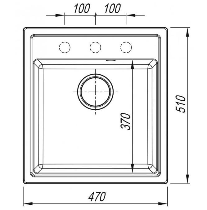 Мойка Dr. Gans Ника 470 прямоугольная везувий