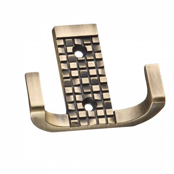 KR 0160 AB Крючок 2-х рожковый античная броонза SALE