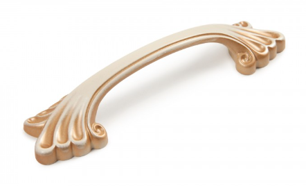 BRD RS502W/G.1 ручка скоба 96 мм MADONNA Белый с золотой патиной (заказ)