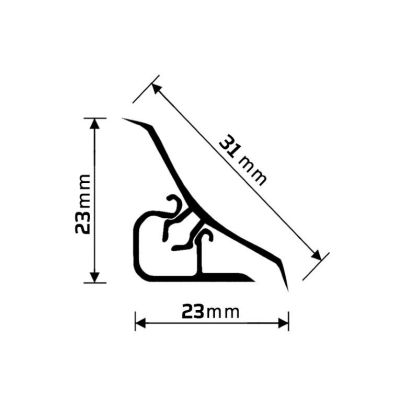 плинтус для столешниц 18*18*3,0 м Лунный металл 284 MRK 120-1224