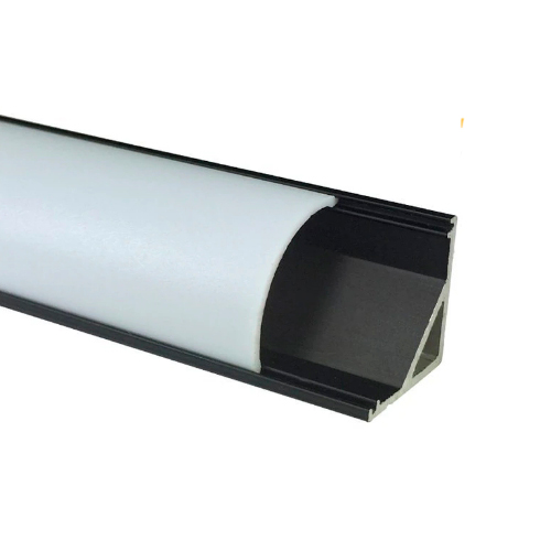 Профиль угловой накл. под светодиод. ленту + рассеиватель 2000*16*16мм, черный