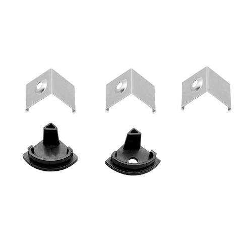 Профиль угловой накл. под светодиод. ленту + рассеиватель 2000*16*16мм, черный