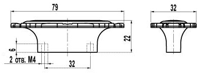 ВЛ FM-094 ручка скоба 32 мм Старое олово/белый SALE