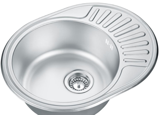 Мойка D 5745 с малым крылом правая матовый хром