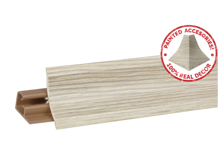 KORNER плинтус для столешниц 20*20*3000мм, LB-231-634 "Дуб молочный" (фур-ра 601) Стоп