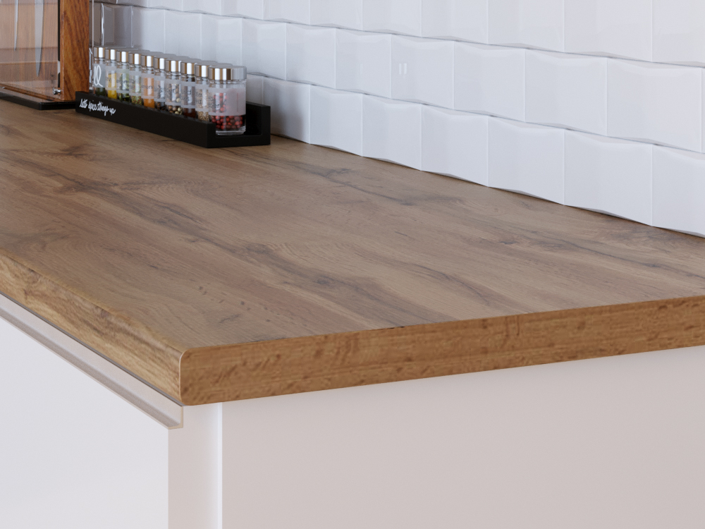 Столешница R3 КЕДР МК 3000*1100*38мм 2 группа - Дуб Вотан 7052_R3