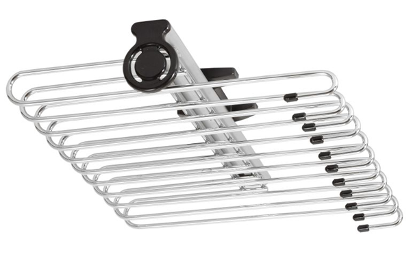 Razzio Вешалка для брюк выдвижная, верхняя хром, 340х460х110