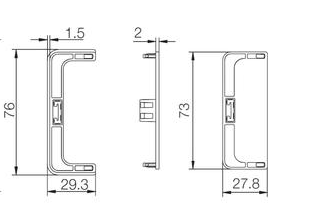REHAU Ручка-профиль С 4100 Черный матовый Премиум Лайн ALU 00 1146L SALE