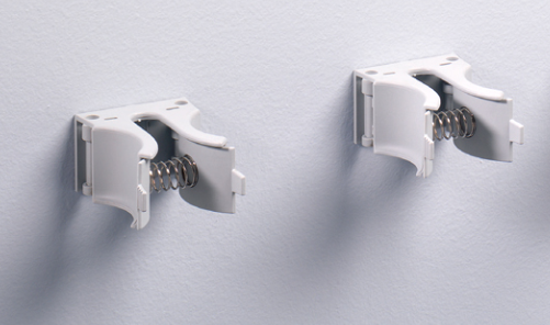 Зажим-держатель для обуви, серый пластик (стоп-лист)