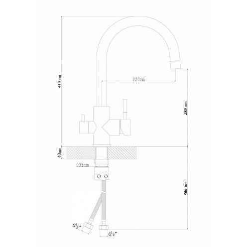 Смеситель FLORENTINA Клио   черный (заказ)