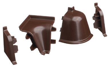 заглушки+ углы Rehau пластик коричневый 96102