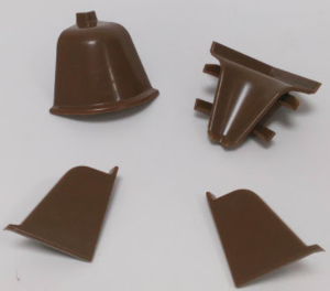 заглушки+ углы Rehau пластик коричневый 96102