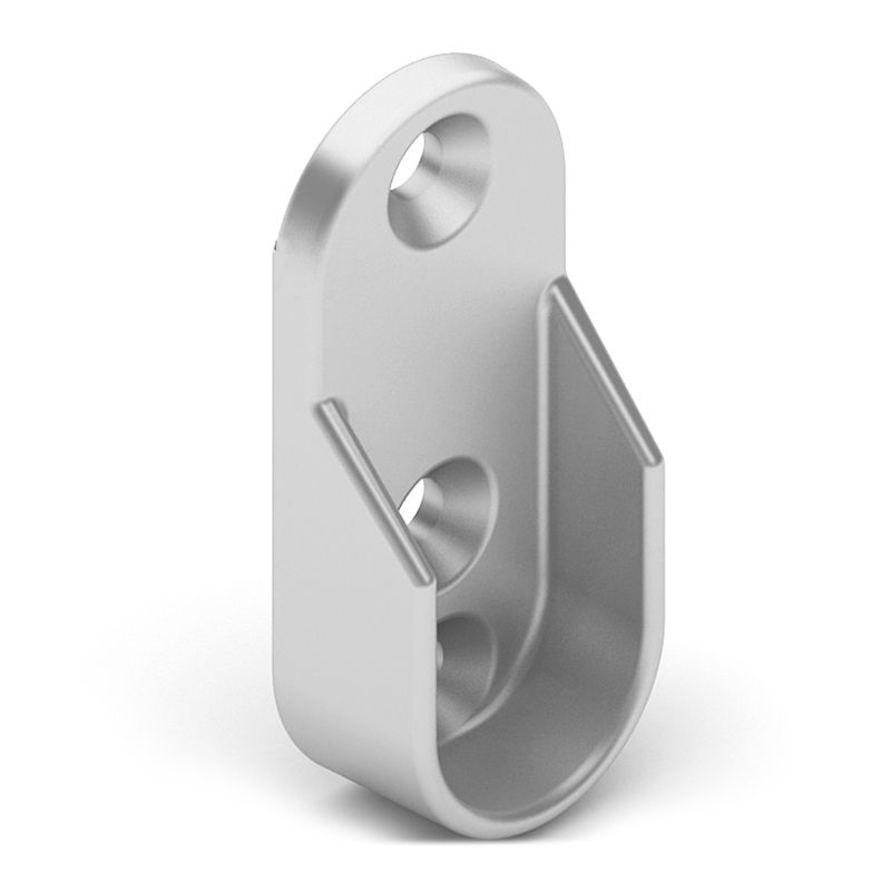 Штангодержатель для овальной штанги Серебро матовое (заказ)