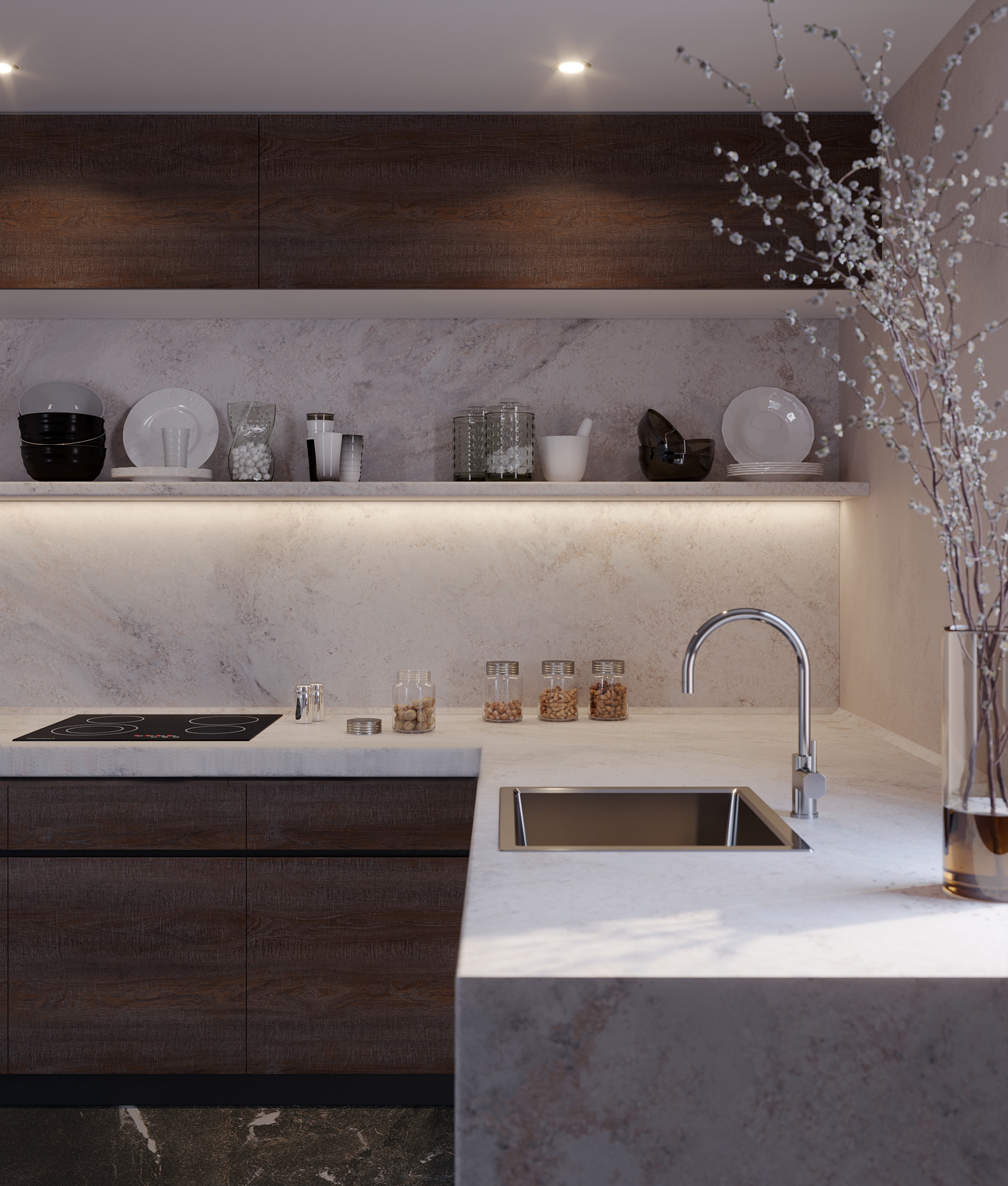 Столешница R3 КЕДР МК 3000*600*38мм 3 группа - Нова Канту 8260/Pt_R3 (заказ)