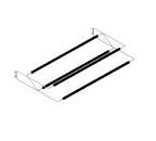 Аристо Полка для обуви двухярусная 600 мм темное дерево/белый GSA 0305/W SALE