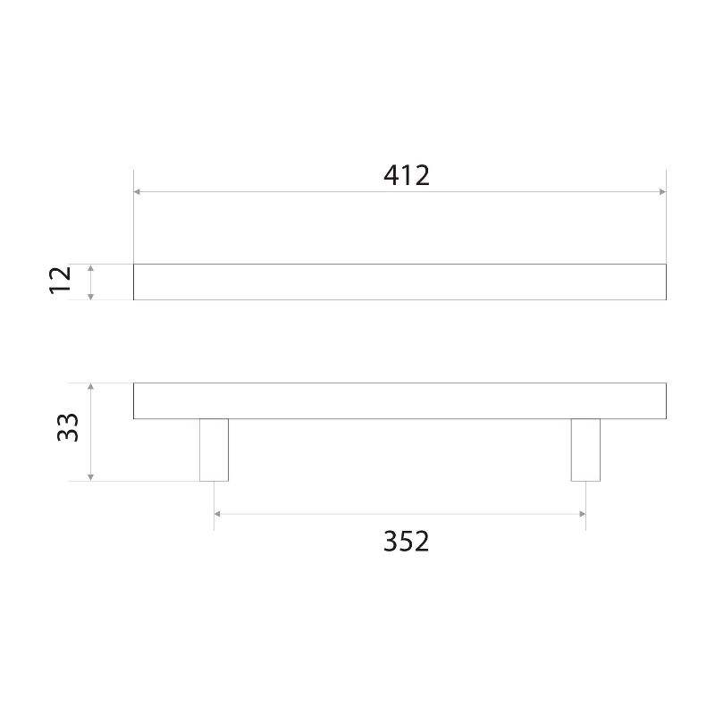 МФ 8926 ручка рейлинг 320*12 мм матовый хром SALE