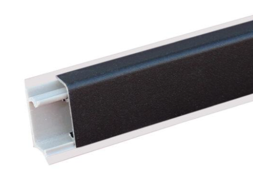 плинтус алюминиевый 3000 КВАДРО-Ч Черный