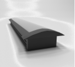 Профиль врезн. под светодиод. ленту + рассеиватель + компл.загл., черный