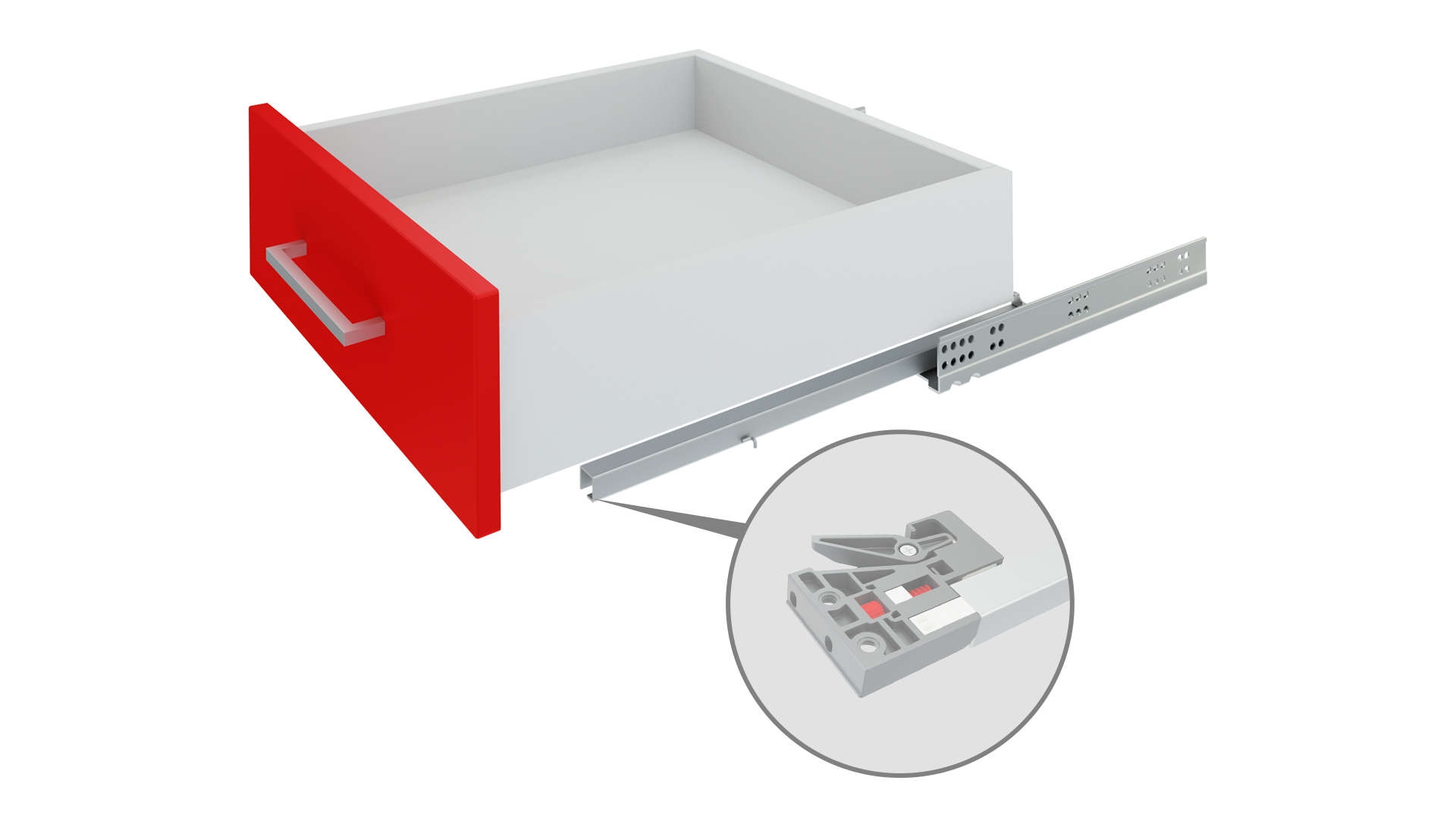 BRD DB8882/Zn направляющие скрытого монтажа B-slide 400, неполн. выдв. (надвижной) (снято)