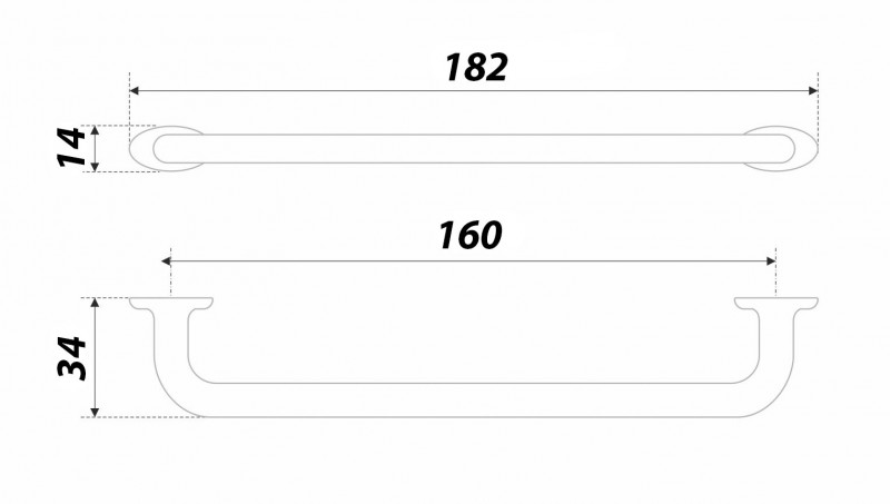 BRD RS294BAZ.4 ручка-скоба 160 мм ICELINE чернёный старинный цинк (снято)