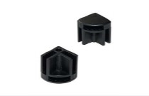 Крестовина для 2 стекол 5мм пластик., черный (стоп-лист)