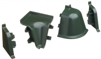 заглушки+ углы Rehau пластик зеленые RAL6020 SALE (стоп-лист)