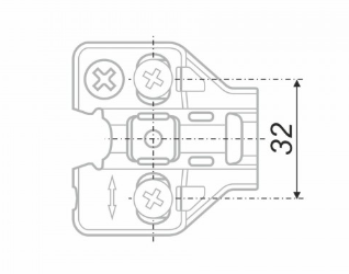 BRD H5032 Планка H=2 с эксцентриковой регулировкой с евровинтами NEO (снято)