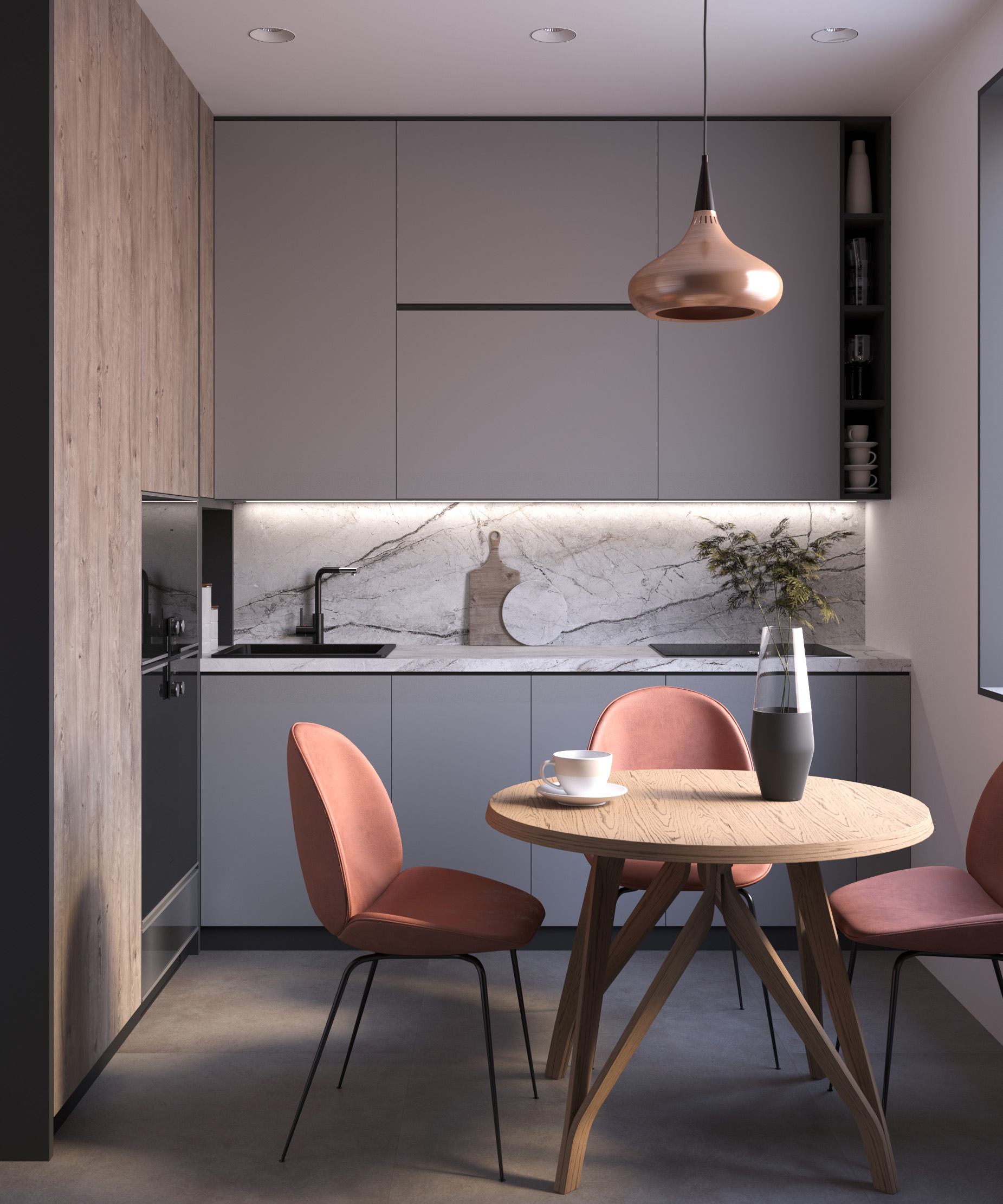 Столешница СЛОТЕКС 3000*600*40мм E1 - Мистический свет (Mystic Light) 8128/Pt