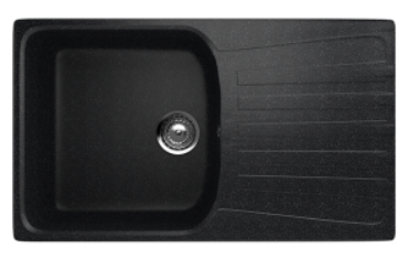 Мойка ULGRAN U-203-308 прямоугольная универсальная черный