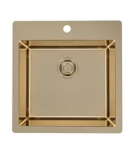 Мойка кухонная PURE MONARCH нерж. сталь с цвет. покр. BRONZE 515Х525 SALE