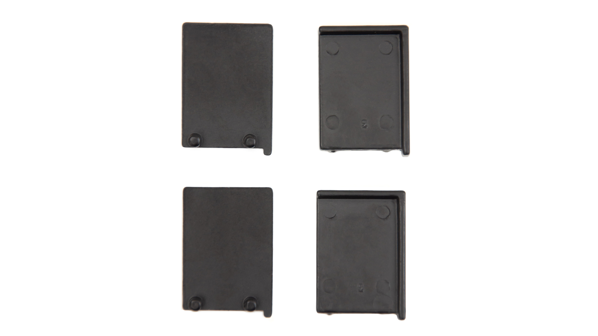 BRD Компл. загл. для профиля RP103BL, цвет черный (2 лев+2 прав) (снято)