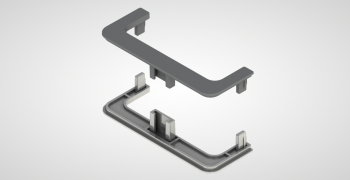 МФС Комплект закрытых заглушек для C-образного профиля (2шт.) серый №13 SALE (стоп-лист)