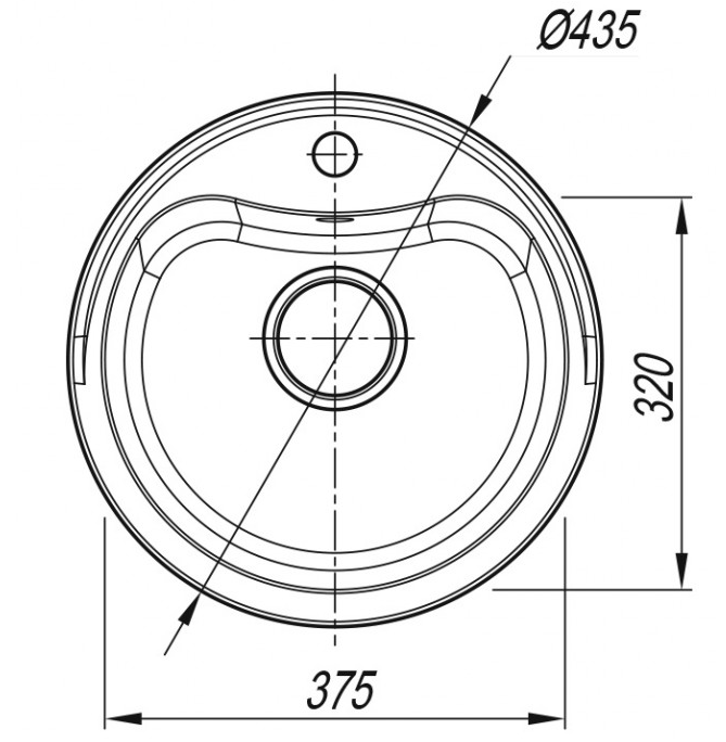 Мойка Dr. Gans Дора 435 круглая латте