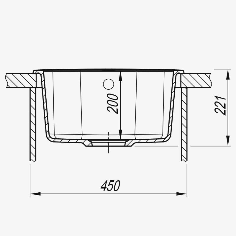 Мойка Dr. Gans Дора 435 круглая латте