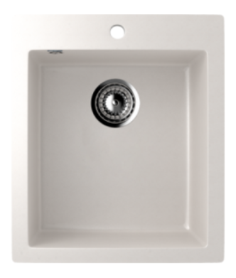Мойка ULGRAN U-404-331 квадратная  белый