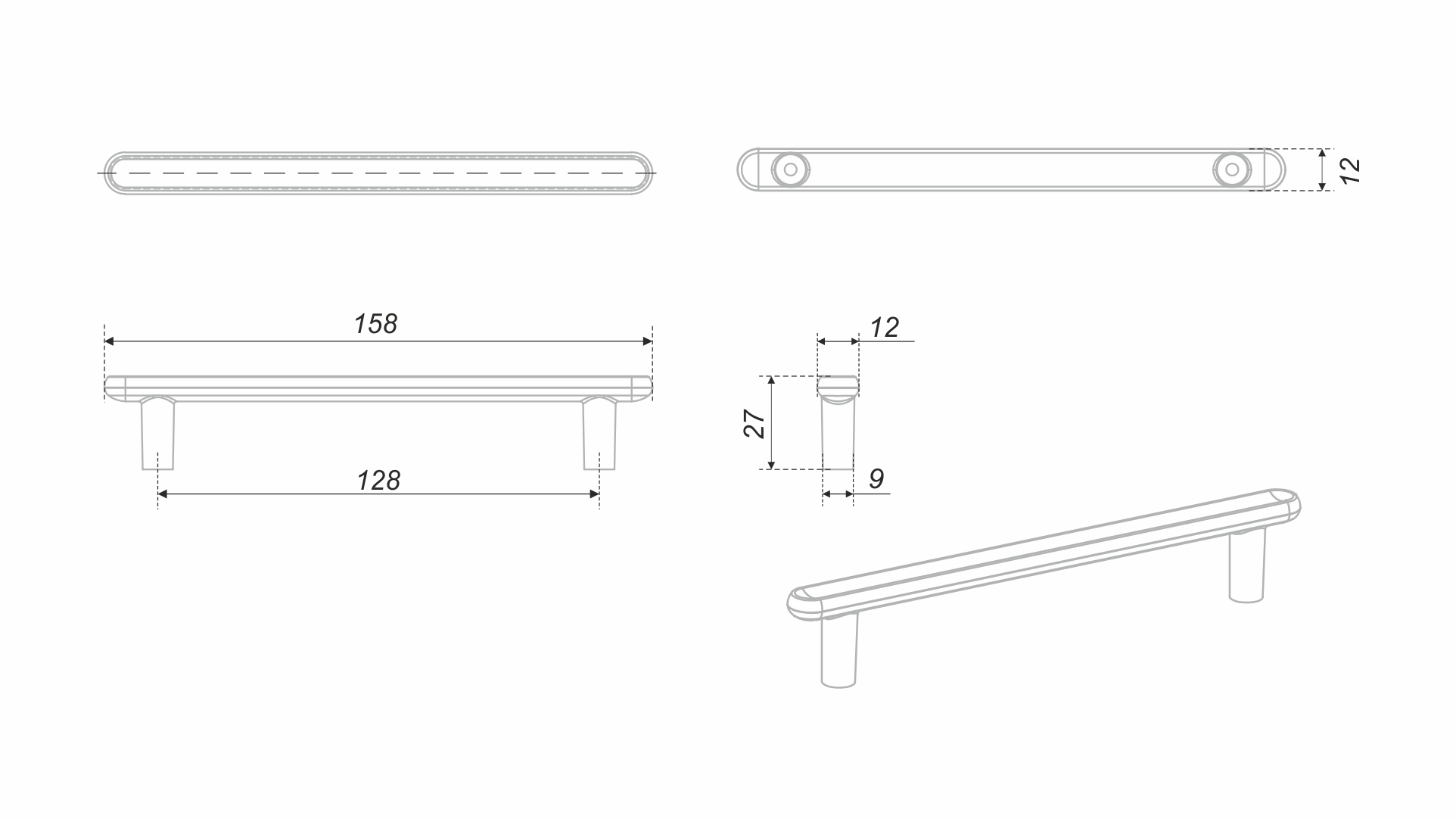 BRD RS330MBSG.4 ручка-скоба 128 мм VIA Брашированное cатиновое золото SALE