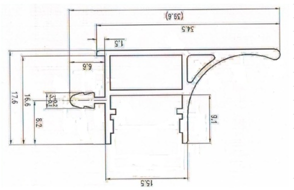 Фурнитекс G-line Профиль врезной LED "T" 4200, черный матовый (рассеиватель отдельно)