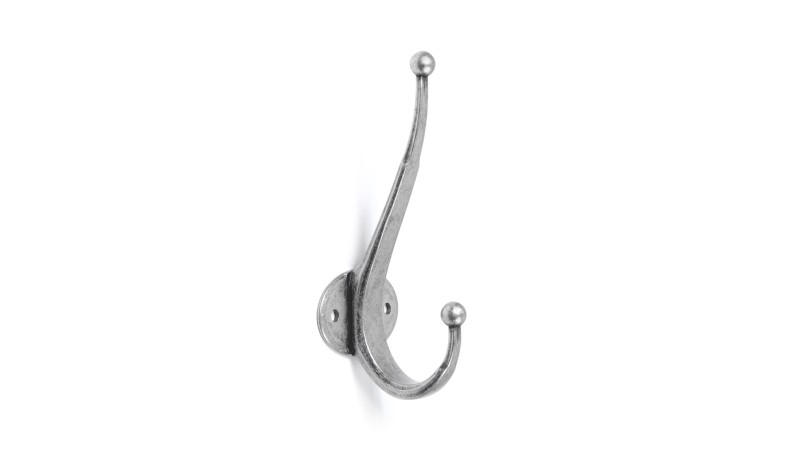 BRD K204.07BAZ.6 Крючок СЕНЬОР 2-х рожковый чернёный старинный цинк (заказ)