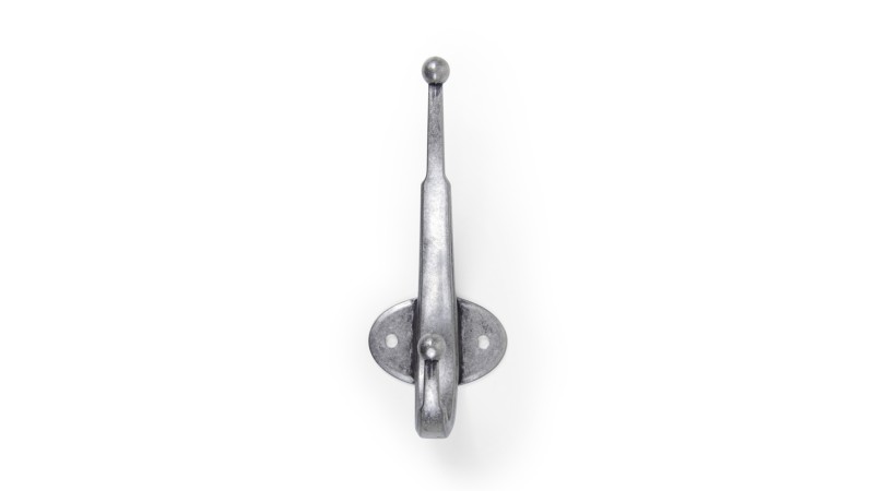 BRD K204.07BAZ.6 Крючок СЕНЬОР 2-х рожковый чернёный старинный цинк (заказ)
