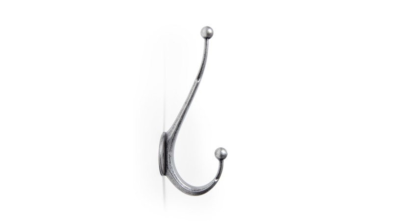 BRD K204.07BAZ.6 Крючок СЕНЬОР 2-х рожковый чернёный старинный цинк (заказ)