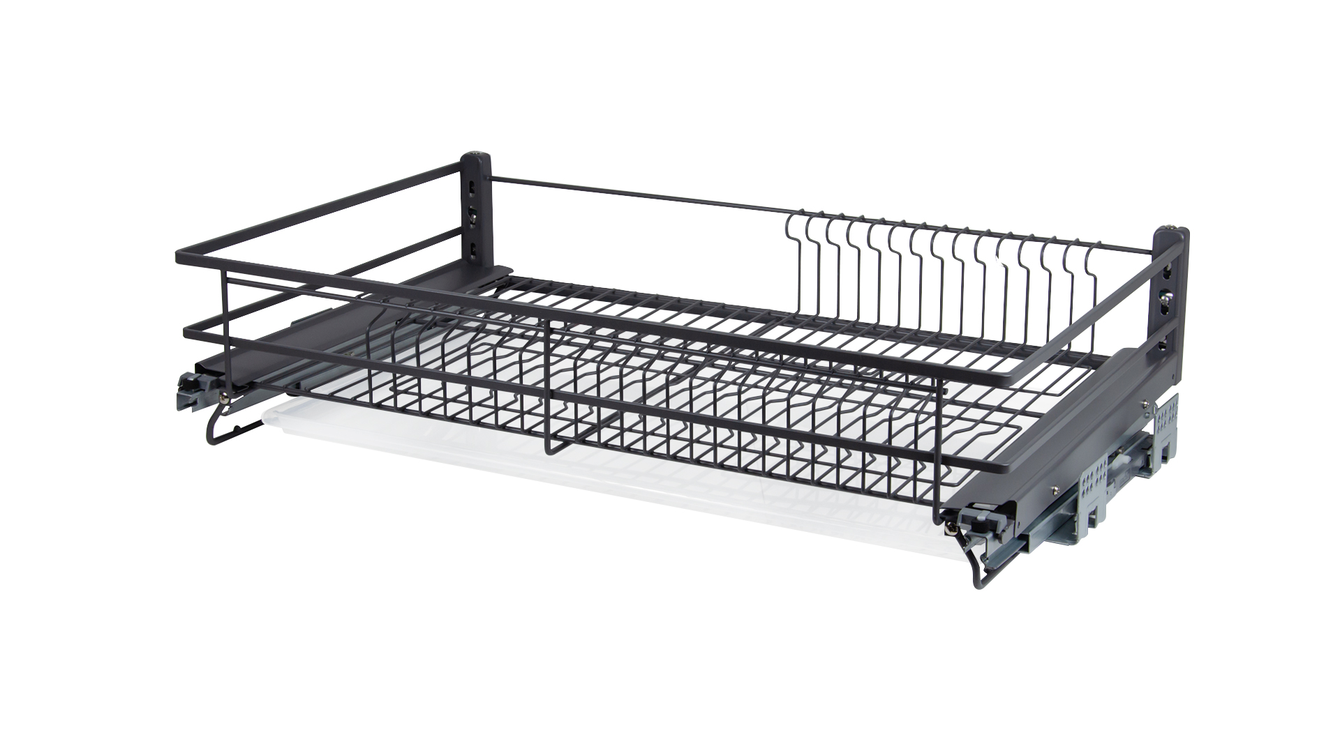 BRD Корзина-сушка выдвижная, одноуровневая MIRA PUSH KRS06/1/4/800/GRPH от нажатия