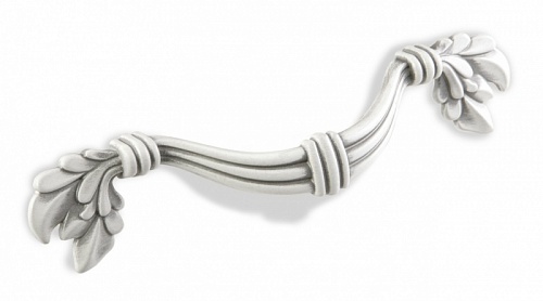 ВЛ FS-180 ручка скоба 96мм серебро прованс/9003 белый матовый (TS) SALE