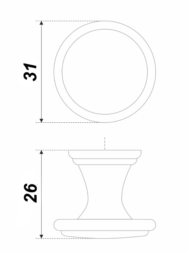BRD RC302AB.4 ручка кнопка ODA Старинная латунь