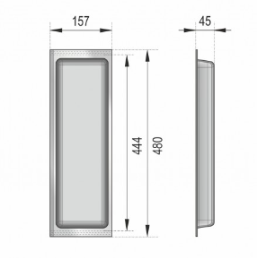 BRD Блок для столовых приборов дополнительный PC12/W/157x480 белый