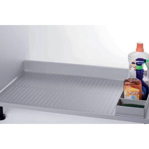 Поддон гигиенический в базу 800/16, отделка под алюминий (пластик)