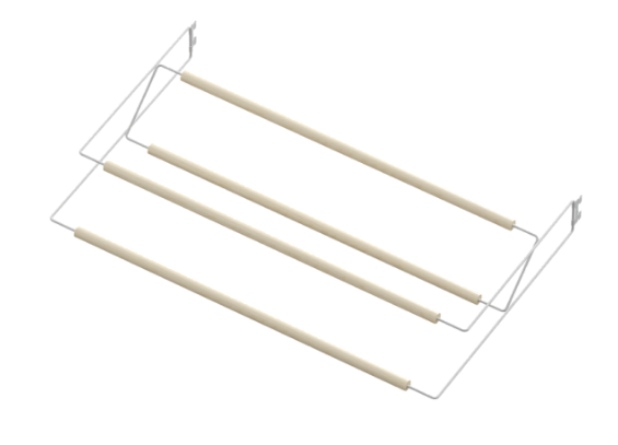 Аристо Полка для обуви двухярусная 600 мм светлое дерево/белый GSA 0306/W SALE