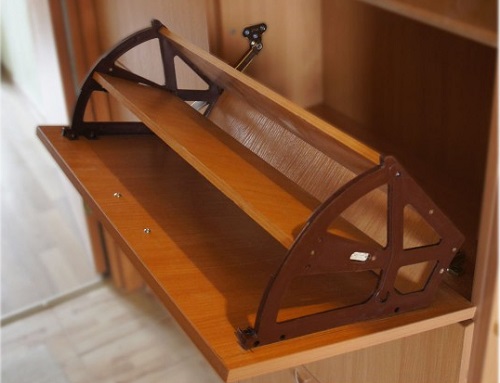 Обувница ДВУХУРОВНЕВАЯ (лев+прав+2упора+4втулки) вишня SALE