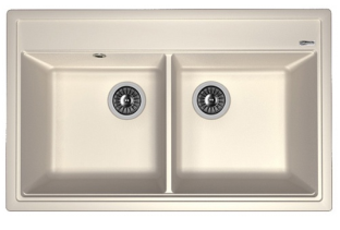 Мойка FLORENTINA Липси 820*510*217 2 чаши песочный (стоп-лист)