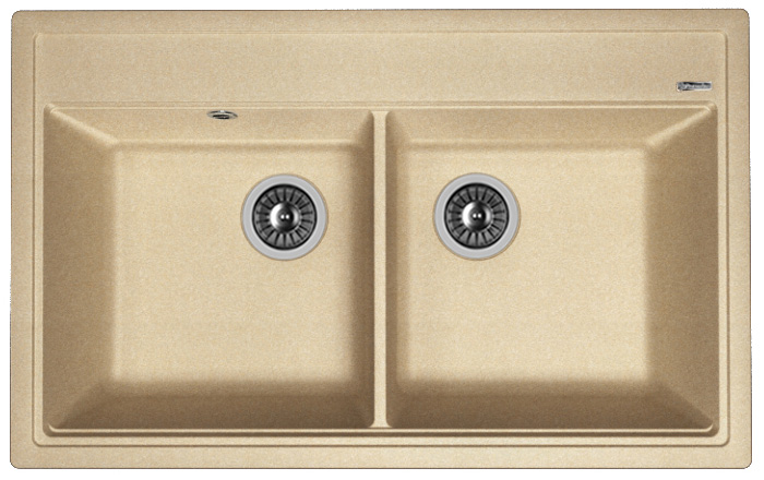 Мойка FLORENTINA Липси 820*510*217 2 чаши песочный (стоп-лист)